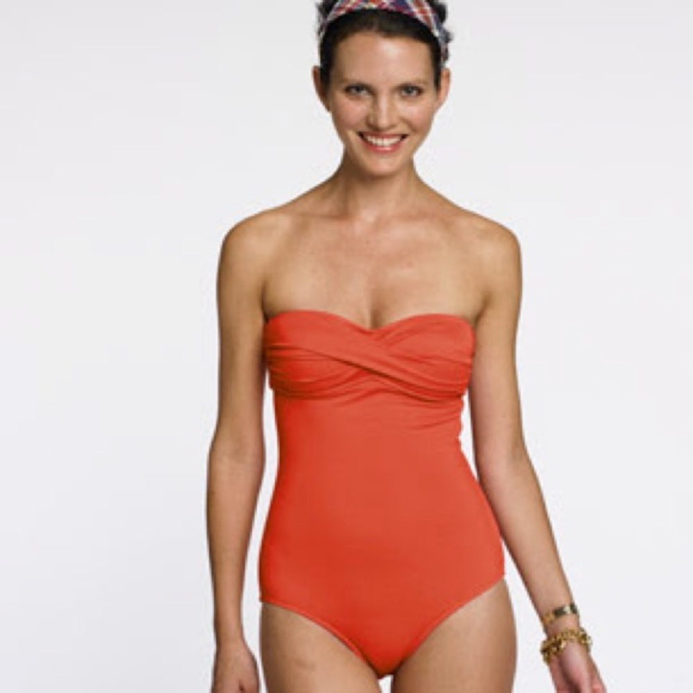 J crew Twist Front Bandeau 10 D cup